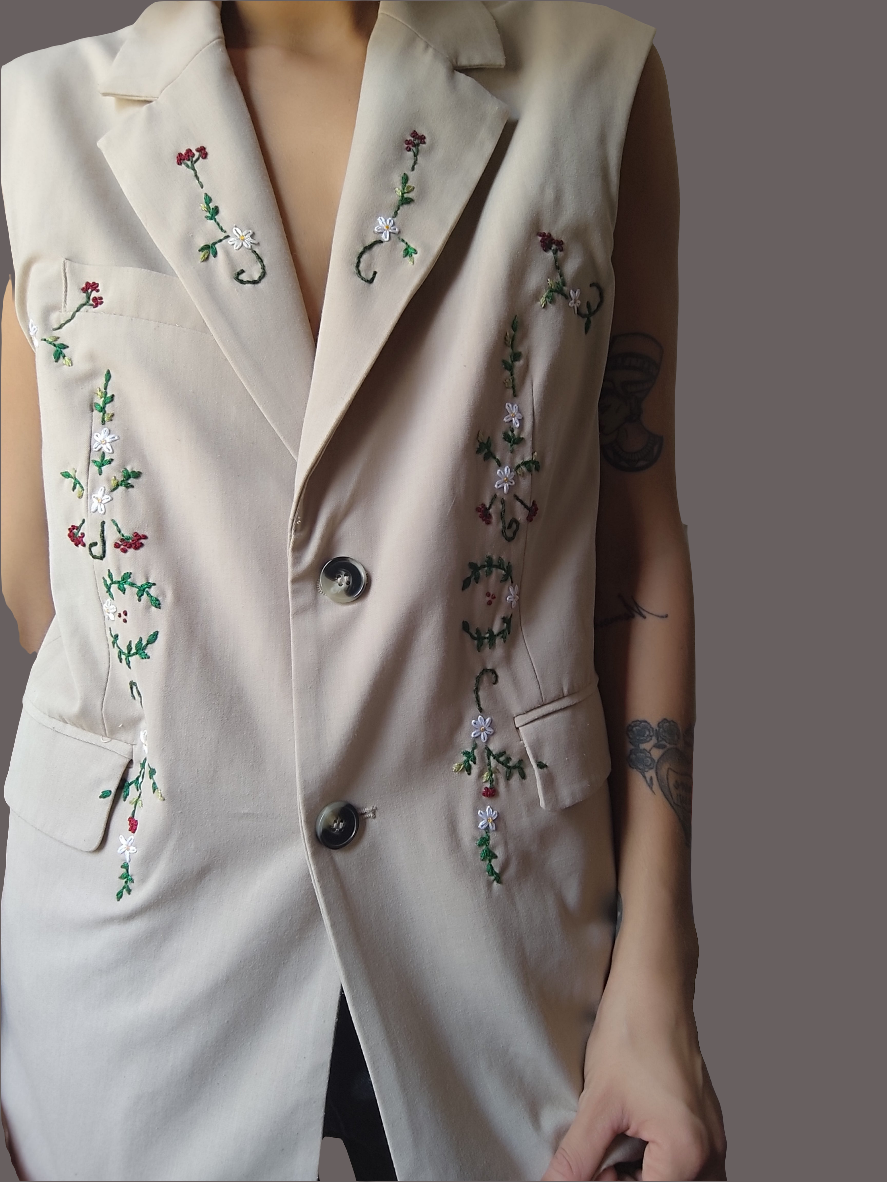 Veste costume brodée T-M/L