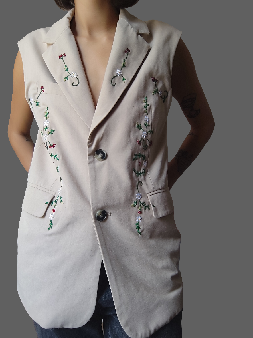 Veste costume brodée T-M/L