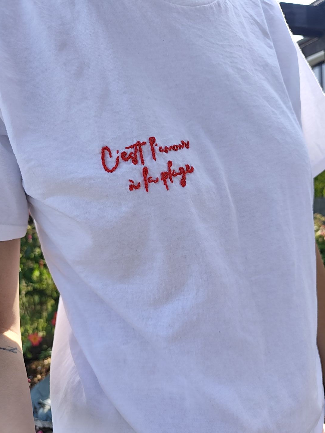 T-shirt Amour à la plage