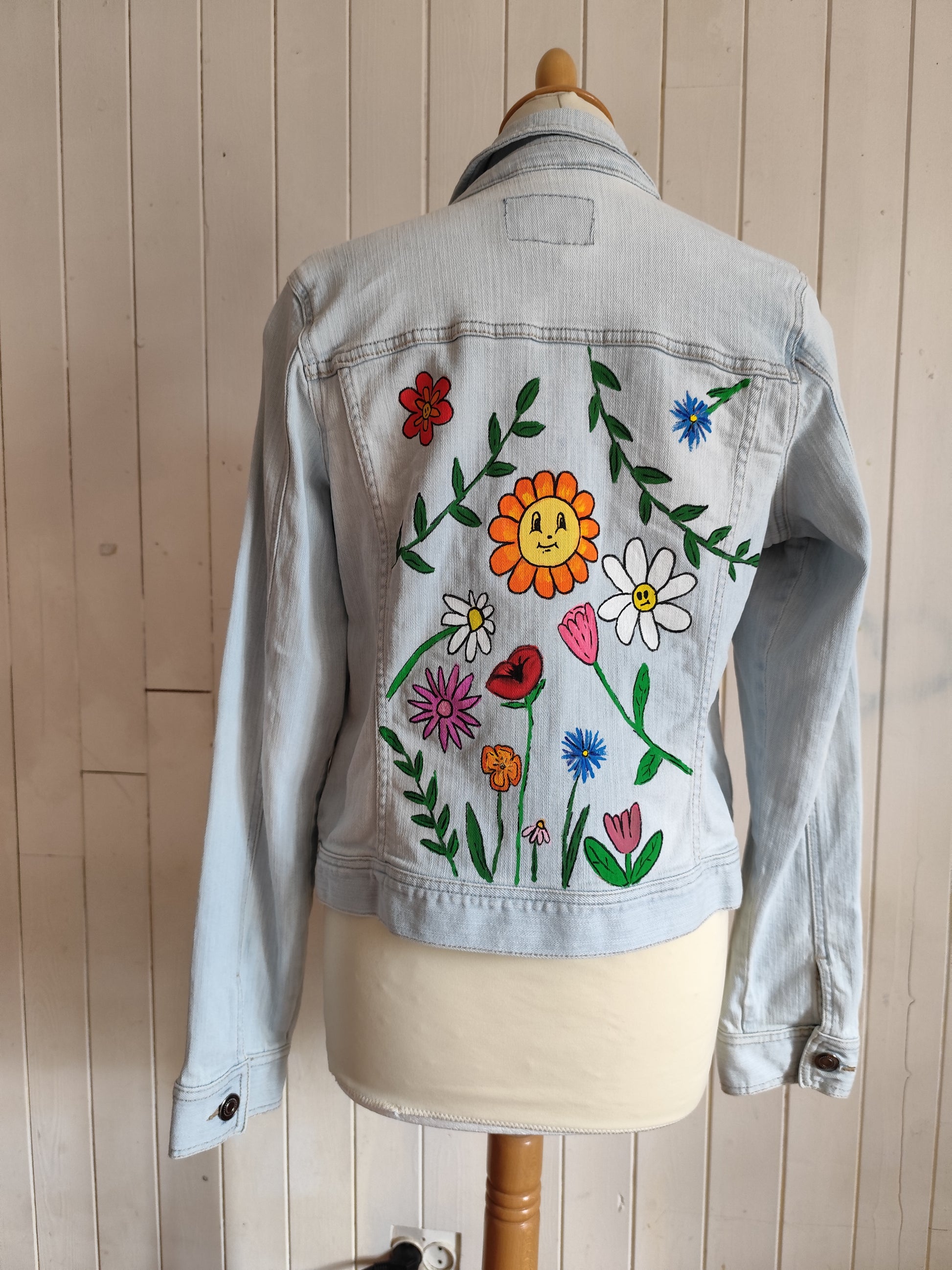Veste fleurs colorées T40