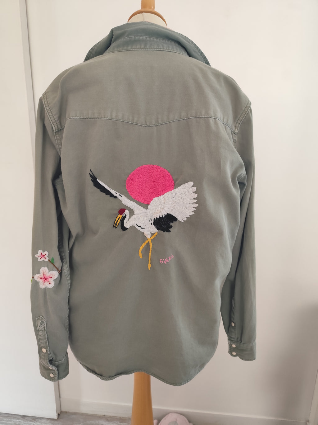 Surchemise Brodée Main Inspi Japonaise