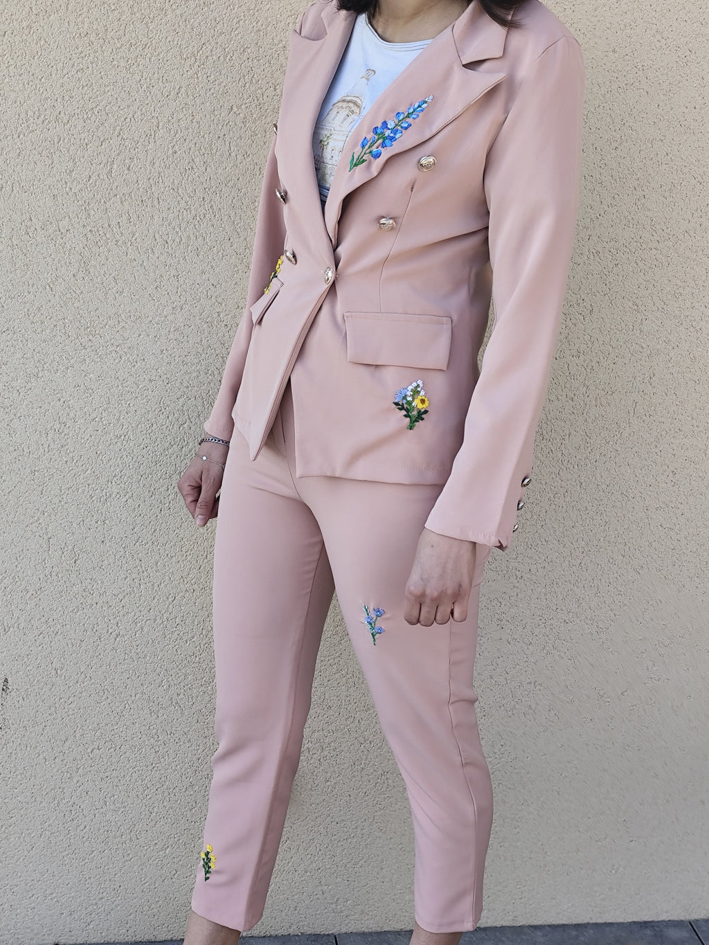 Ensemble costume brodé main (M)