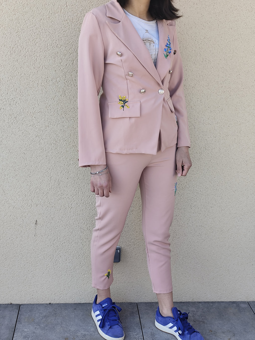 Ensemble costume brodé main (M)
