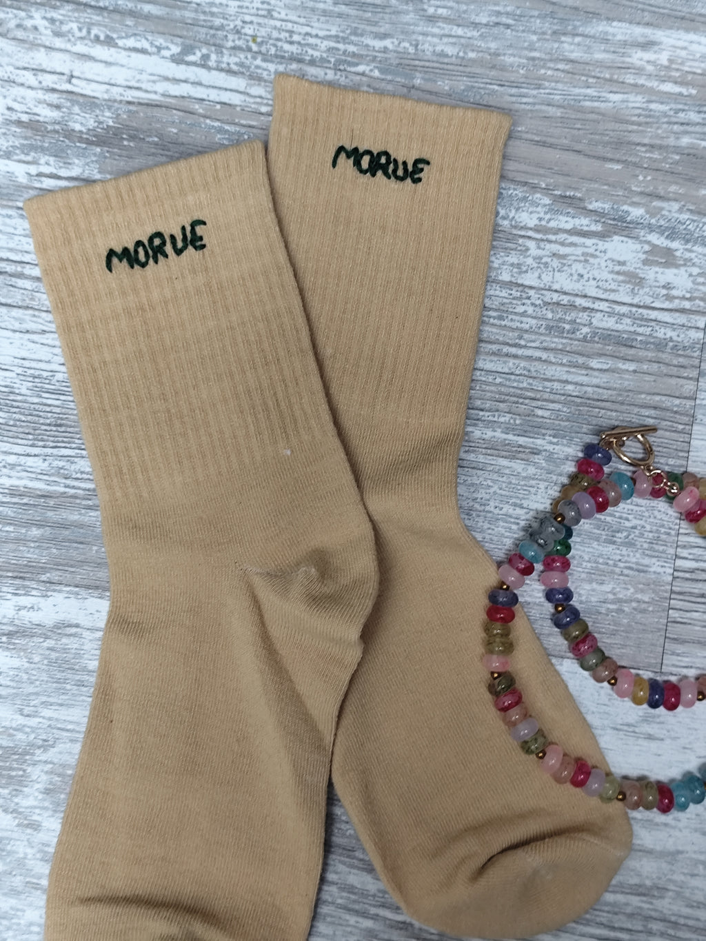 Chaussettes brodées personnalisées – Collection Amour – Motif au choix (36-40)
