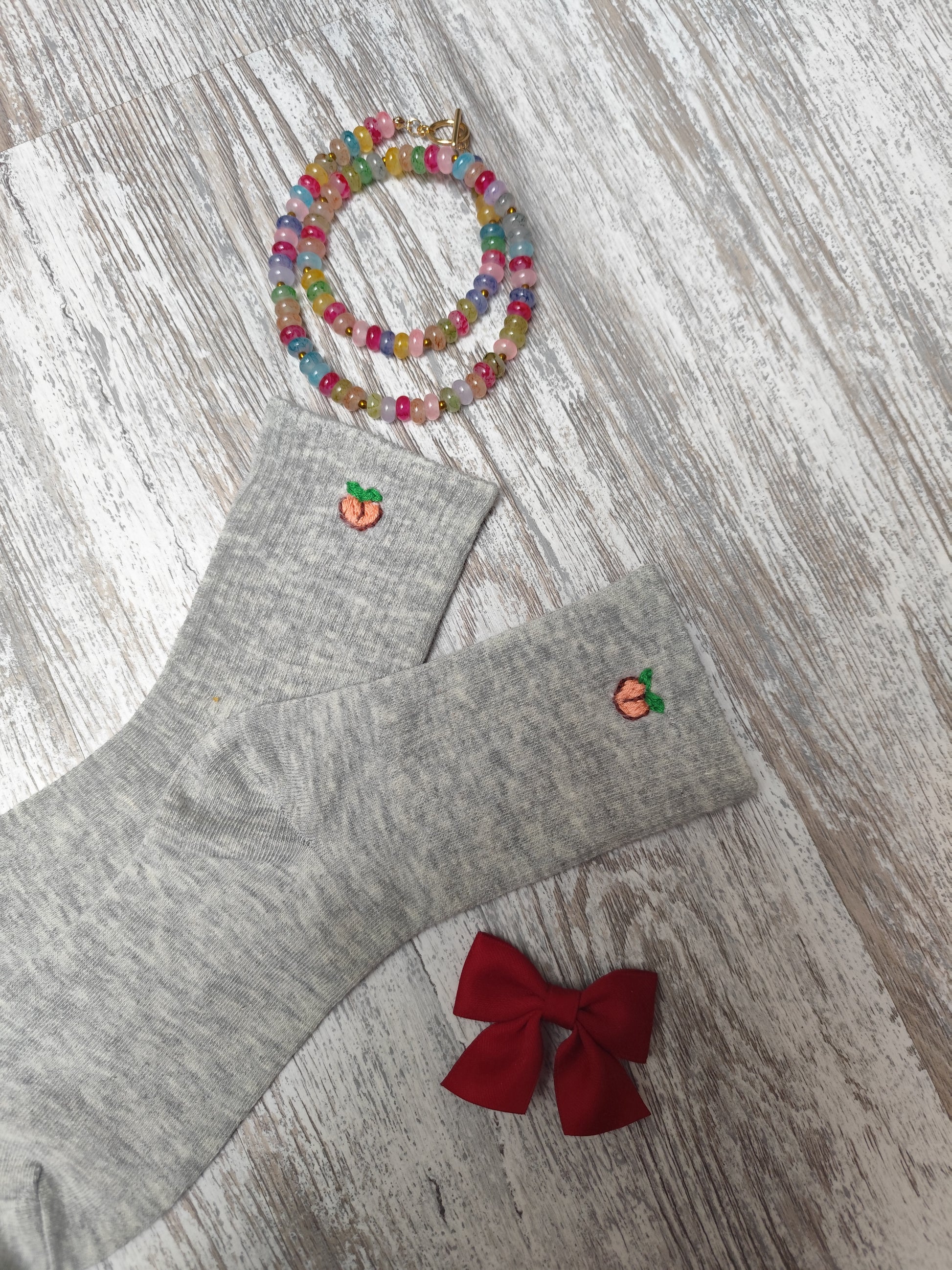 Chaussettes brodées personnalisées – Collection Amour – Motif au choix (36-40)