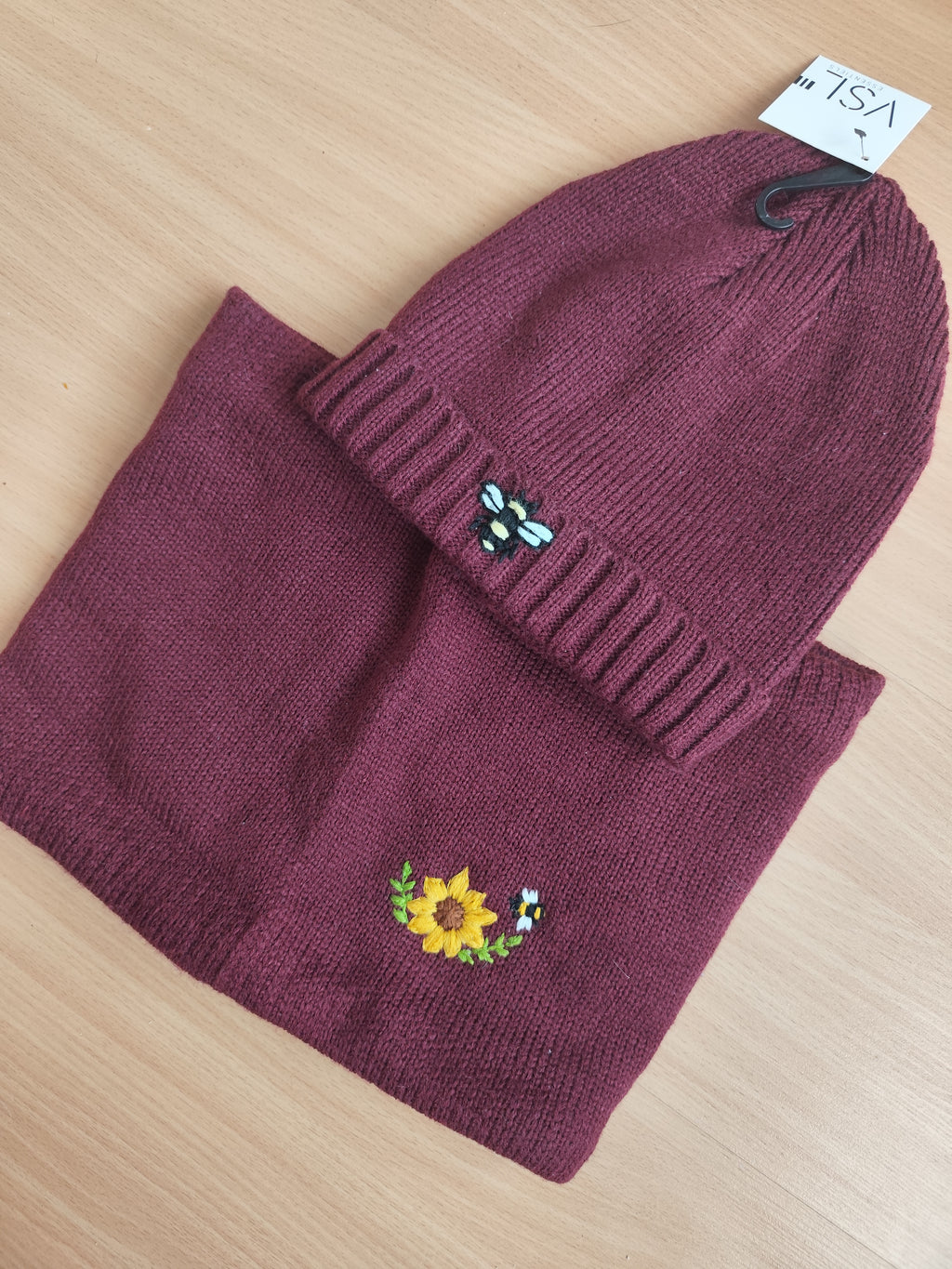 Ensemble bonnet et tour de cou