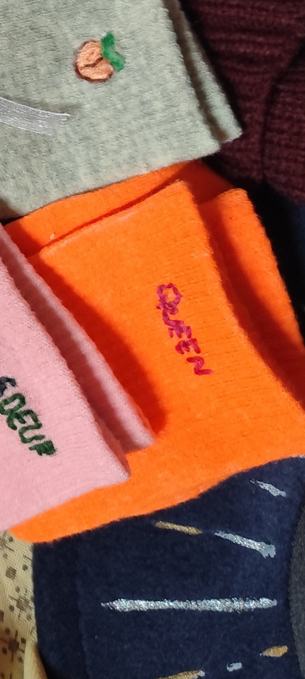 Chaussettes brodées  – Motif au choix (36-41)