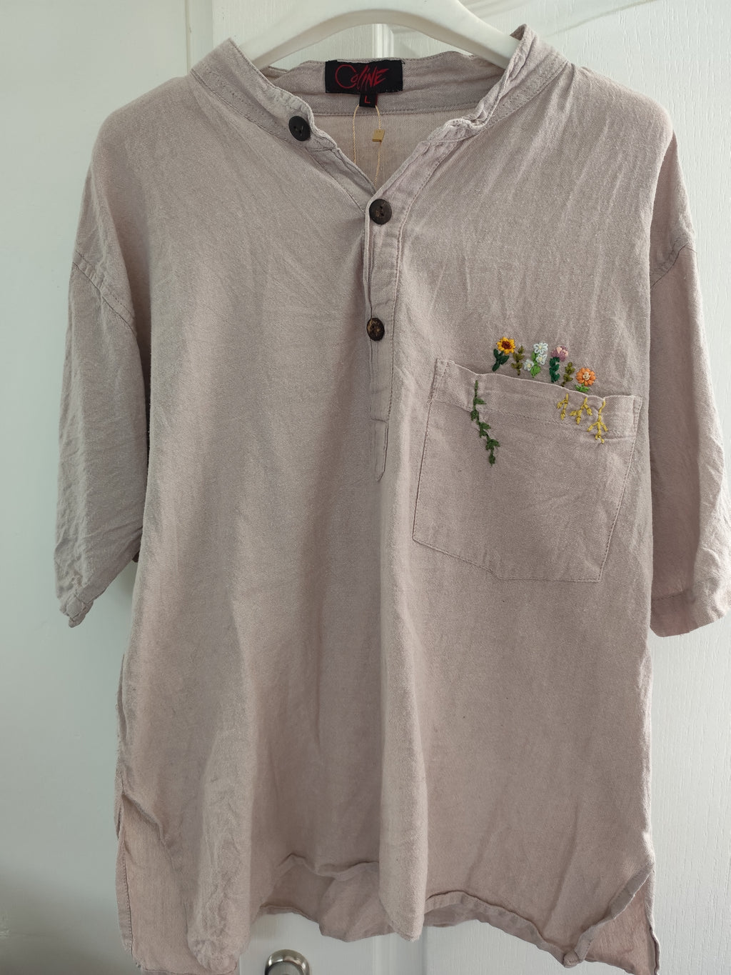 Chemise manche courte florale T40