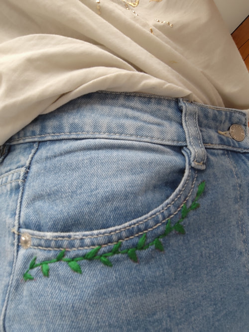 Broderie Jeans - poche avant