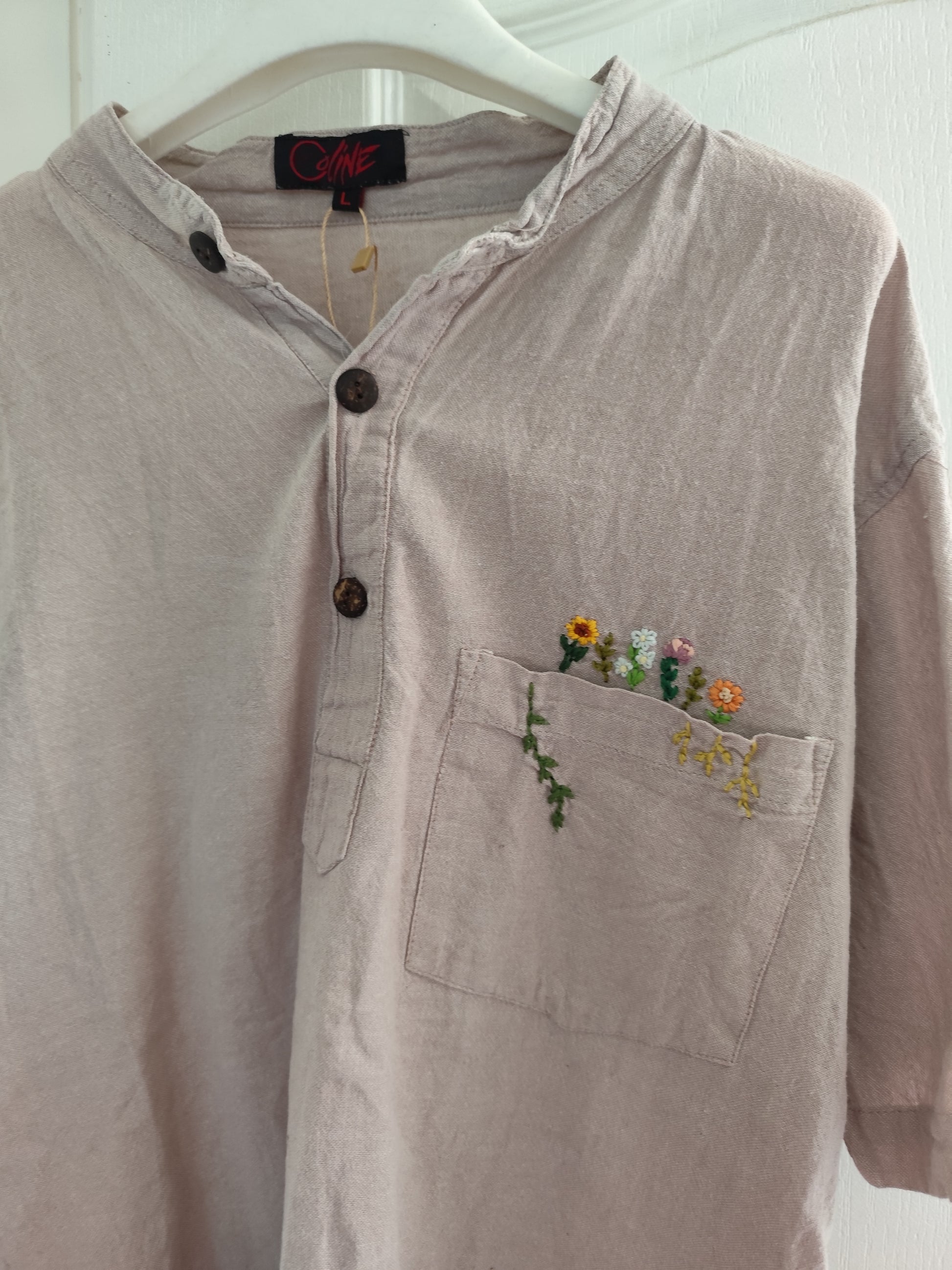 Chemise manche courte florale T40