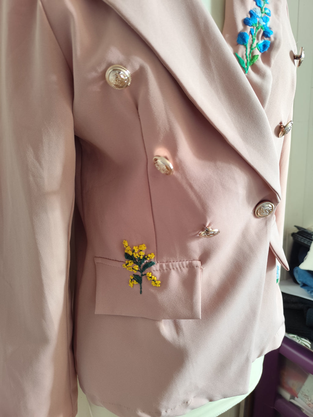 Ensemble costume brodé main (M)