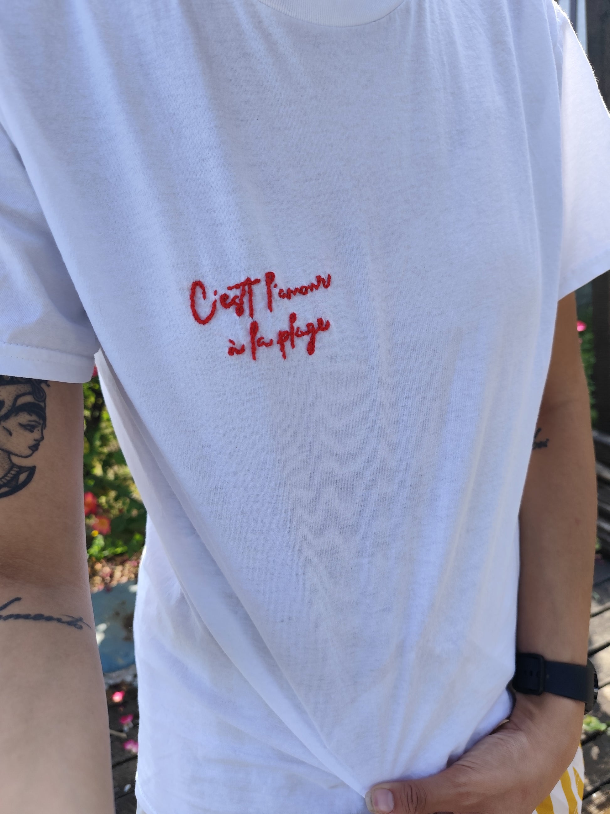 T-shirt Amour à la plage