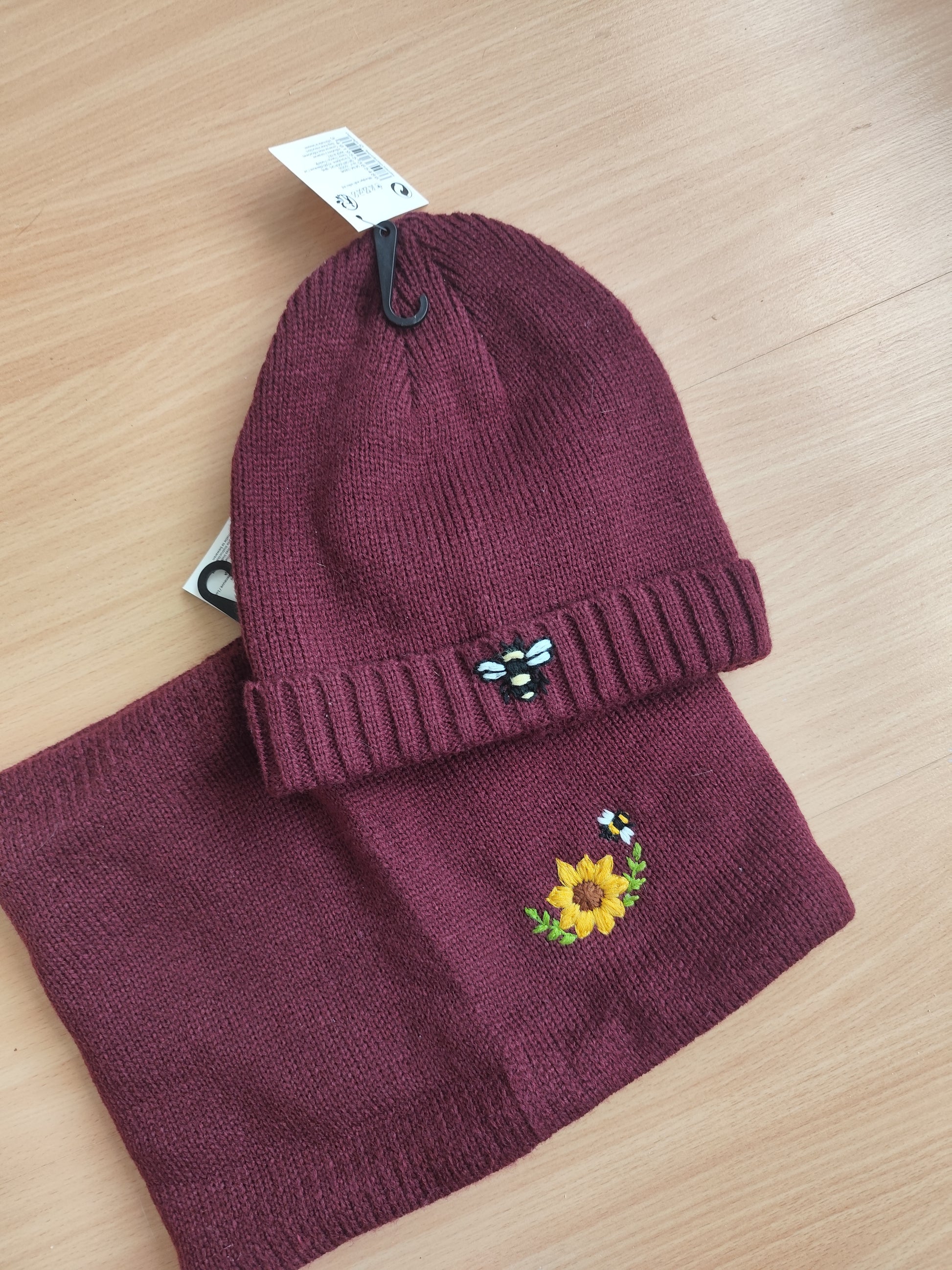 Ensemble bonnet et tour de cou