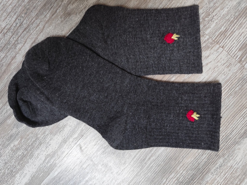 Chaussettes brodées personnalisées – Création artisanale – Motif au choix (36-40)