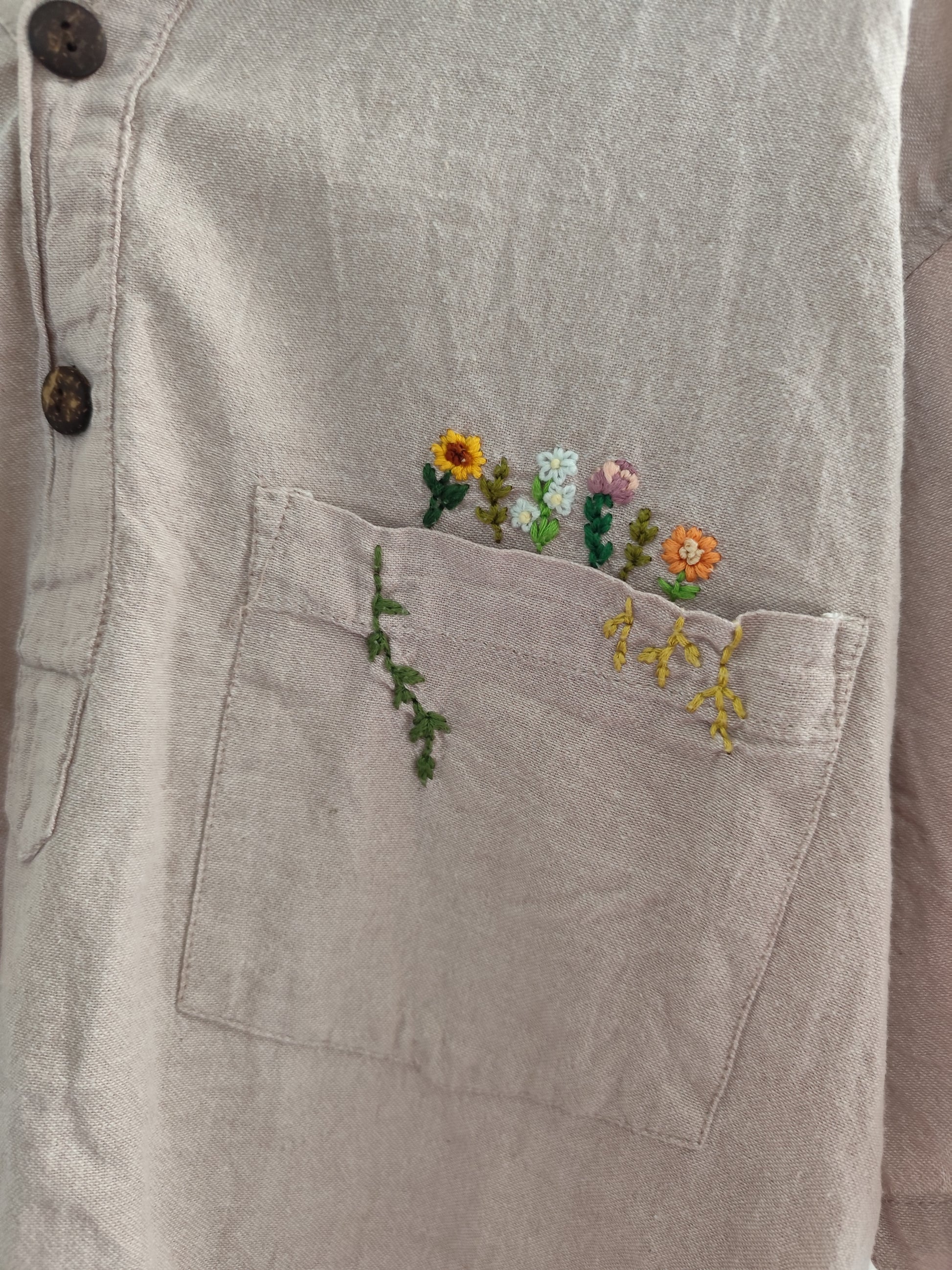 Chemise manche courte florale T40